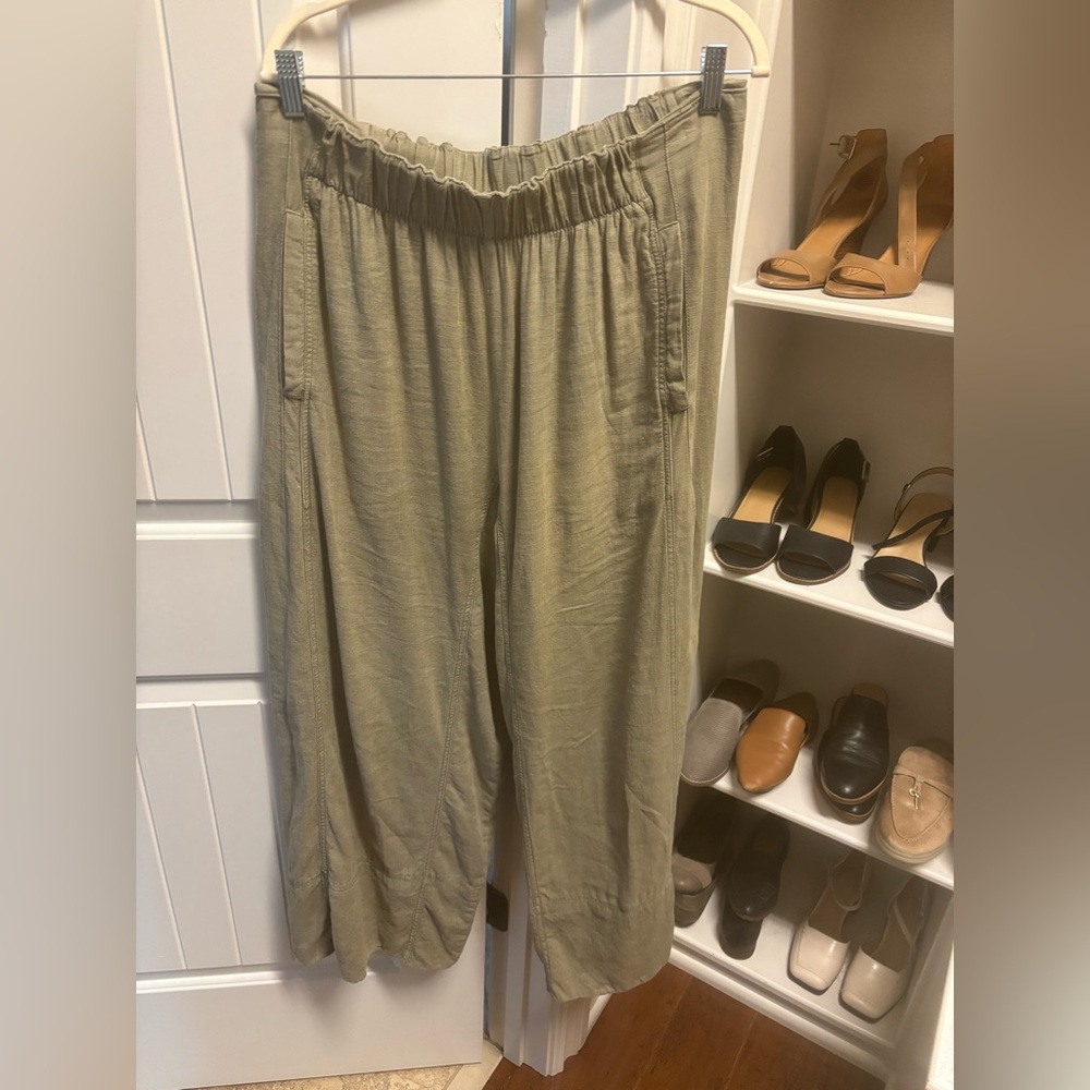 Free People Days End Linen Pull on Pants
